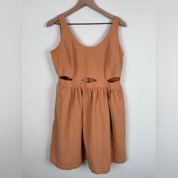 Eve Gravel Astrae Mini Cutout Dress Peach Blossom Tan XL - Picture 3 of 12